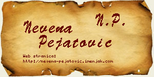 Nevena Pejatović vizit kartica